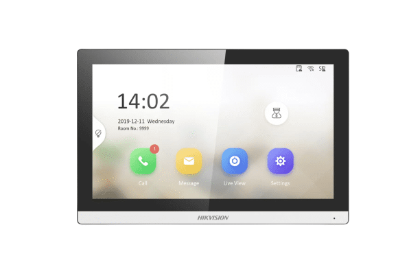 Hikvision 7" TFT Touchscreen IP Video Intercom Indoor Station, Narrow Bezel (DS-KH6350-WTE1)