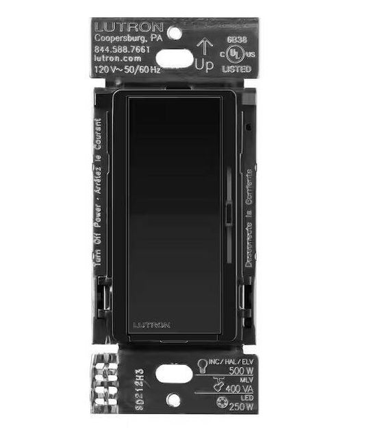 Lutron Caseta Diva Smart Dimmer ELV+ Black (DVRF-5NE-BL)