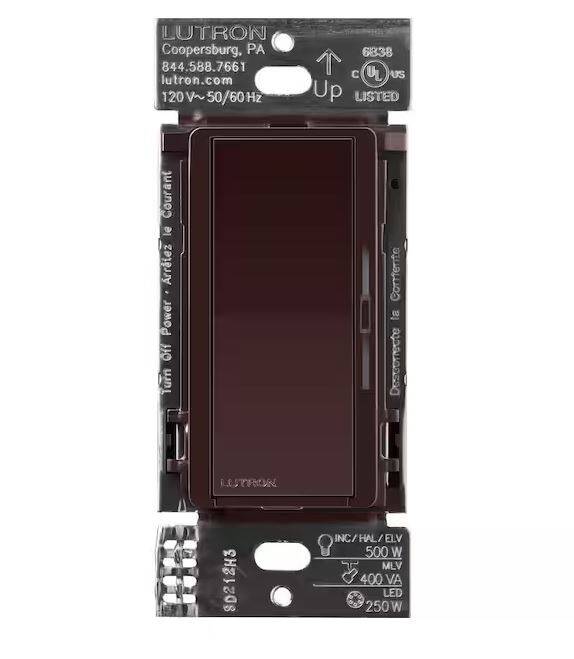 Lutron Caseta Diva Smart Dimmer ELV+ Brown (DVRF-5NE-BR)