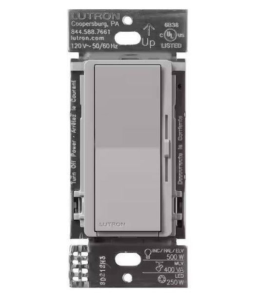 Lutron Caseta Diva Smart Dimmer ELV+ Gray (DVRF-5NE-GR)