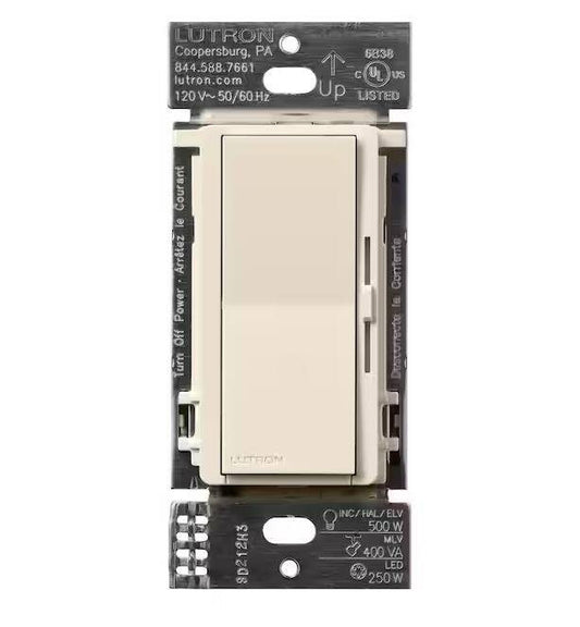 Lutron Caseta Diva Smart Dimmer ELV+ Light Almond (DVRF-5NE-LA)