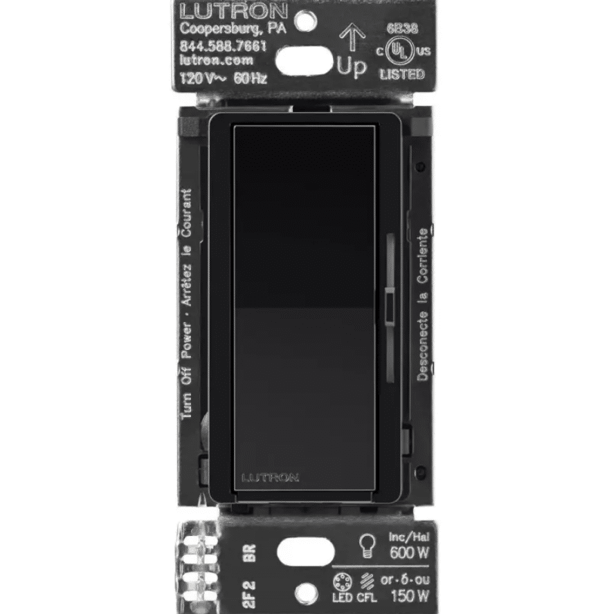 Lutron Caseta Claro Smart Switch, Black (DVRF-5NS-BL)
