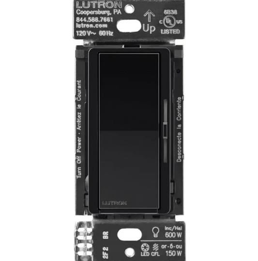 Lutron Caseta Claro Smart Switch, Black (DVRF-5NS-BL)