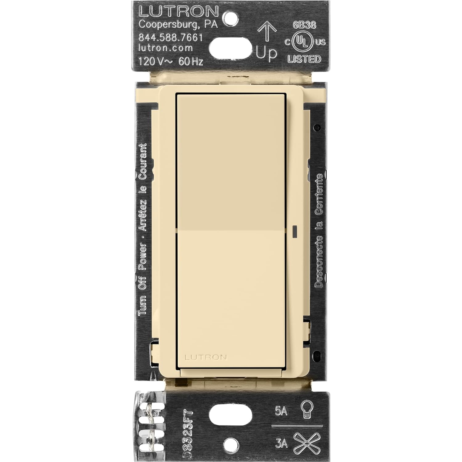 Lutron Caseta Claro Smart Switch, Ivory (DVRF-5NS-IV)