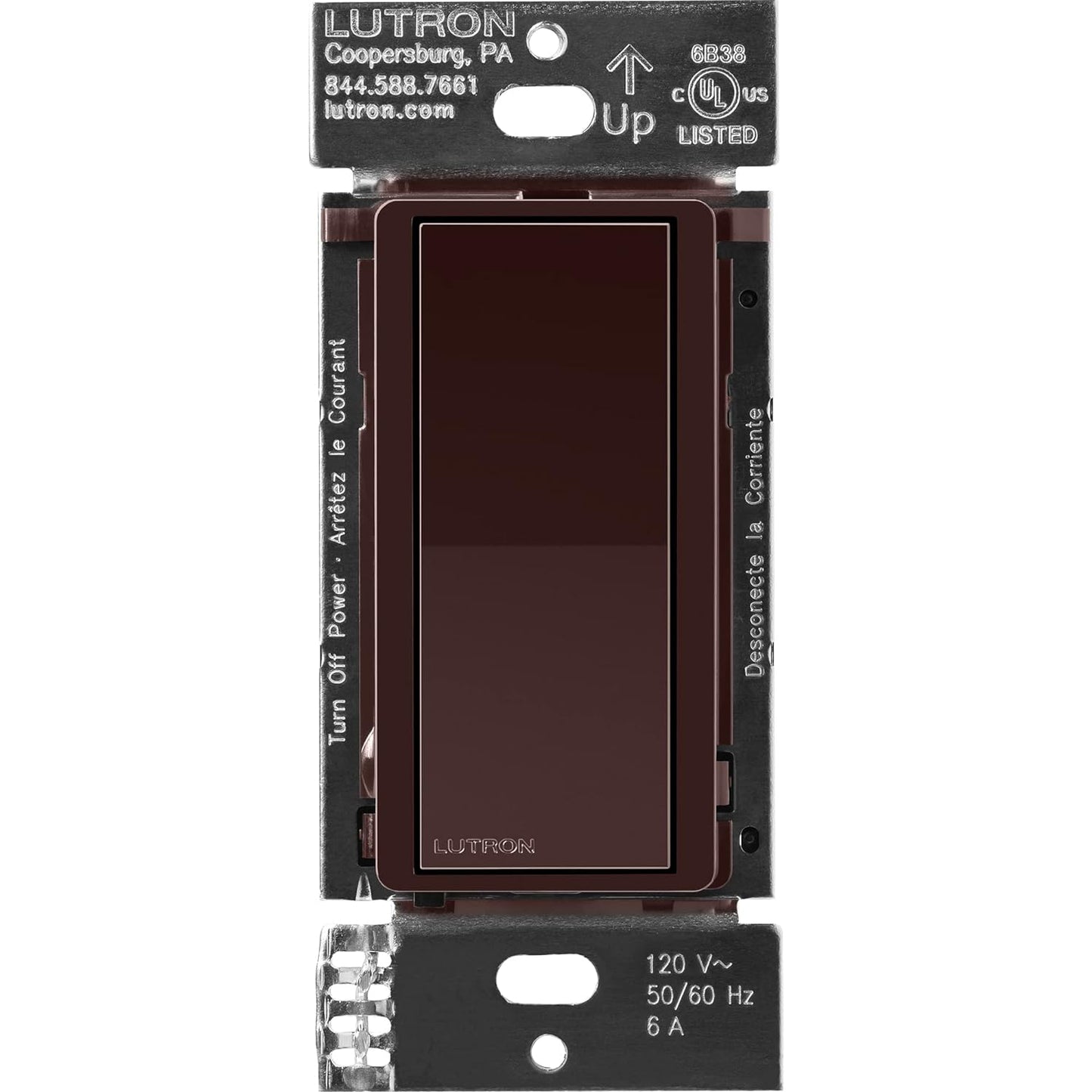 Lutron Caseta Claro Accessory Switch, Brown (DVRF-AS-BR)