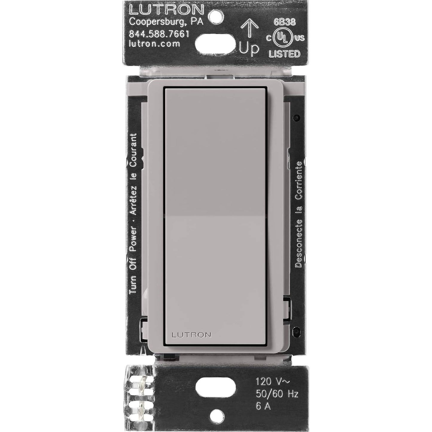 Lutron Caseta Claro Accessory Switch, Gray (DVRF-AS-GR)
