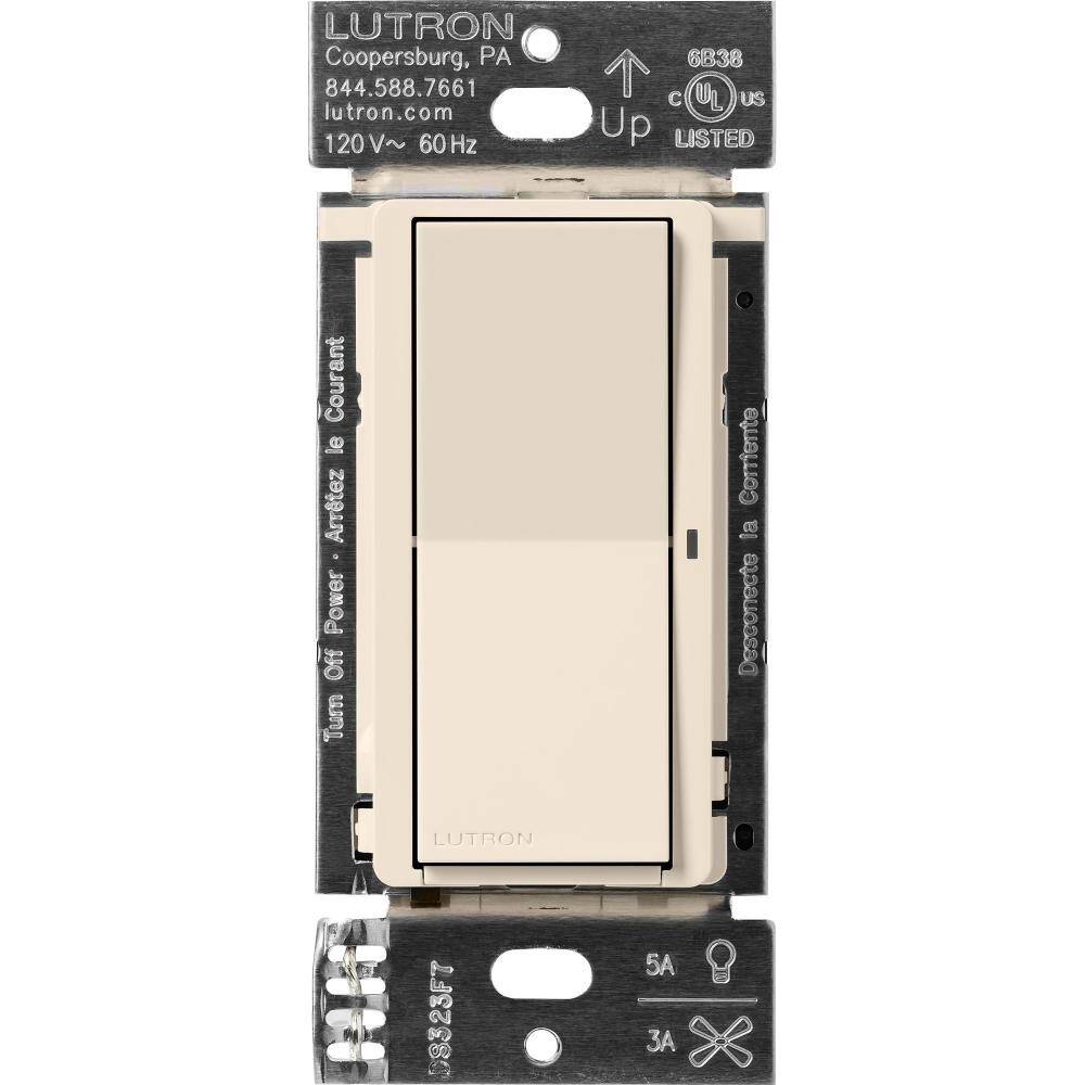 Lutron Caseta Claro Accessory Switch, Light Almond (DVRF-AS-LA)