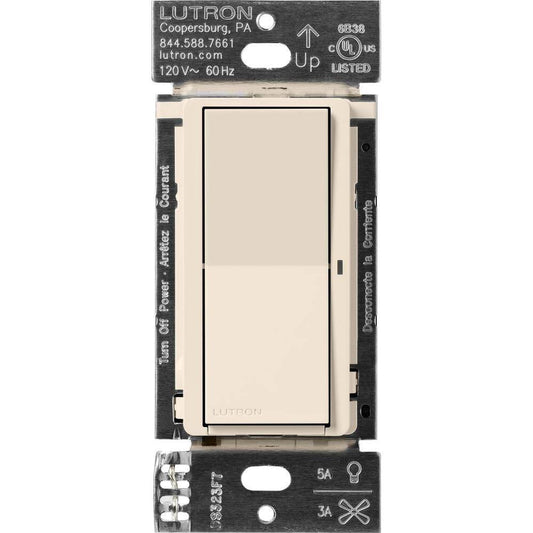 Lutron Caseta Claro Accessory Switch, Light Almond (DVRF-AS-LA)
