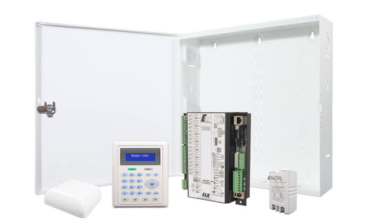 Elk Alarm Engine E27 System Kit in Metal Enclosure, LCD Keypad, PS, SPKR (E27SYS1)