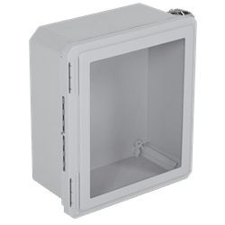 STI EnviroArmour Fiberglass Enclosure, Opaque with Window,  14x12x6 (EF141206-W)