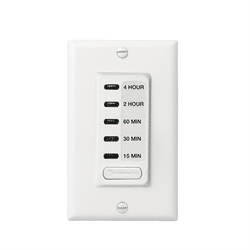 Intermatic Electronic Count Down Timer 15M-30M-60M-1H-4H White (EI215W)