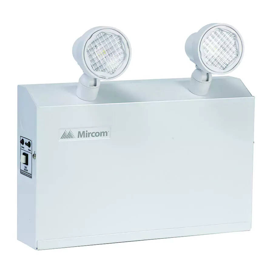 Mircom Emergency Light Unit, Battery Backup, 2 Lights, 95W Remote Capable (EL-7062S)