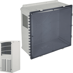 STI EnviroArmour Waterproof Enclosure 24x24x10 Tinted Cover with Heater and AC (EP242410-T2)