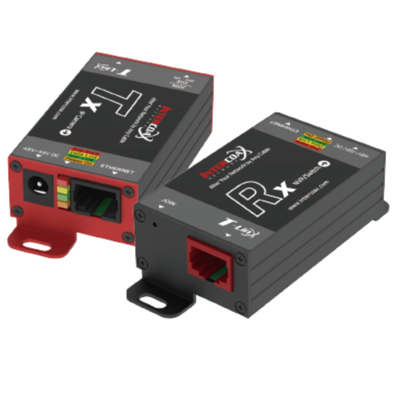 Intercoax Ethernet over UTP + PoE Extender,tto 2400M (EUP-8041T+EUP-8401R) + PWR (EUP8401T-R-PWR)