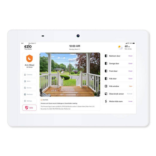 Ezlo Protect 10 Inch Touchscreen with Wall Mount, POE, Wi-Fi (EZLTS-US)