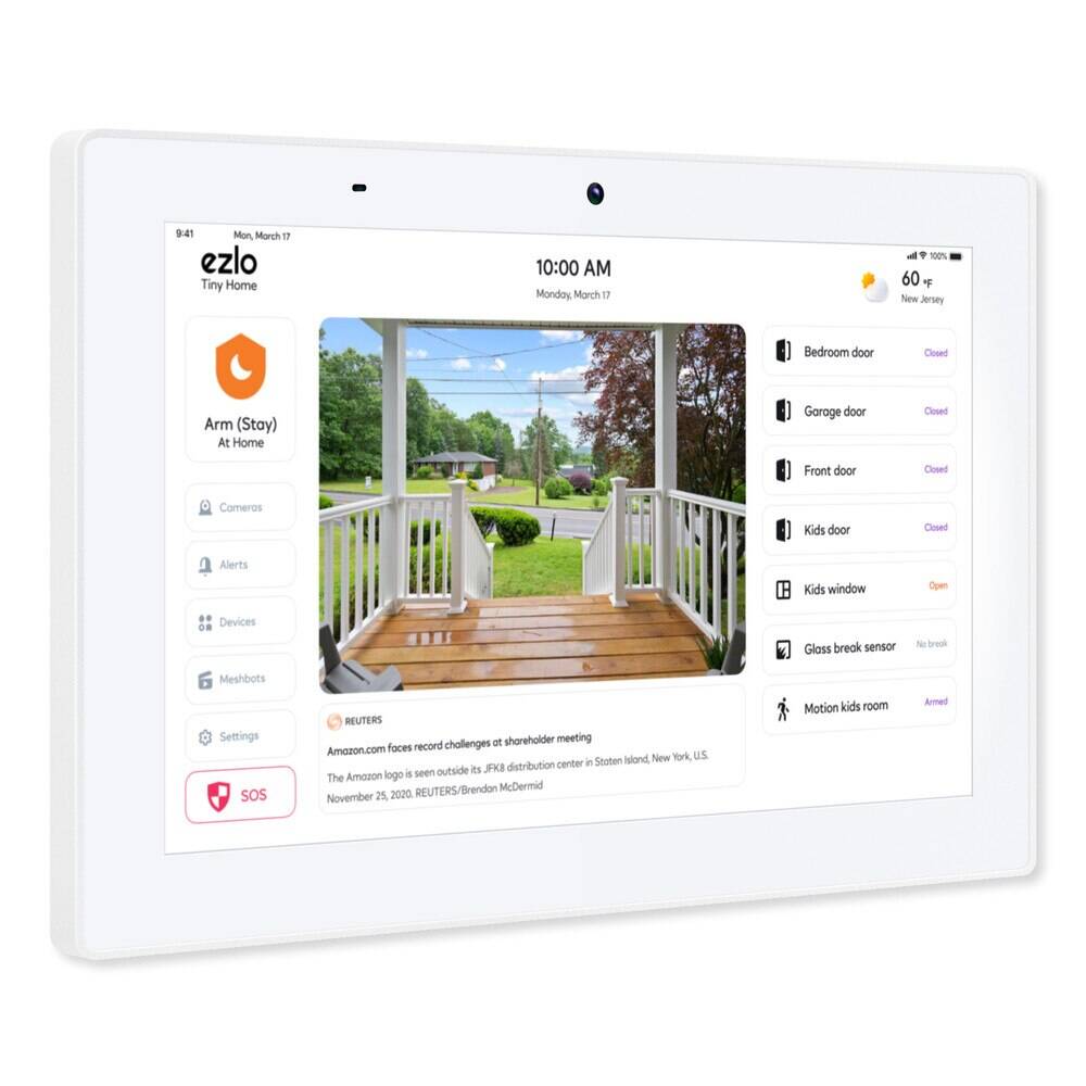 Ezlo Protect 10 Inch Touchscreen with Wall Mount, POE, Wi-Fi (EZLTS-US)