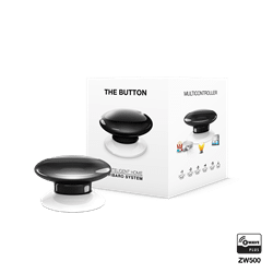FIBARO The Button Zwave Battery Powered Device and Scene Control Button, Black (FGPB-101-2)