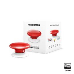 FIBARO The Button Zwave Battery Powered Device and Scene Control Button, Red (FGPB-101-3)