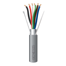 Genesis 22/6 Stranded SHLD Reader Wire 1000FT/304.8m Box, FT4 CMR In Wall, Gray (GEN-22061109)