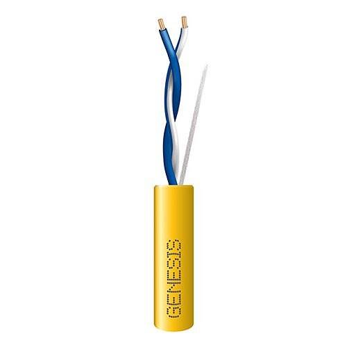 Genesis 22/1pr STRND Echelon LonWorks Wire 1000FT/304.8m Box,FT6 CMP,Yellow (GEN-32521102)