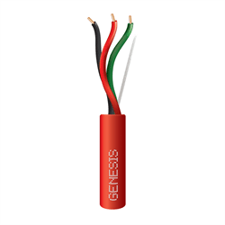 Genesis Fire Alarm Cable 18/3 SOLID FAS 105C1000FT/304.8m Box, Red (GEN-40211104)