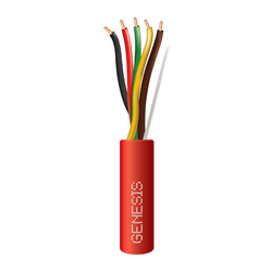 Genesis Fire Alarm Cable 18/5 SOLID FAS 105C500FT/152m Box, Red (GEN-40235504)