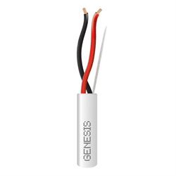 Genesis 16/2 Stranded Audio Speaker Wire 500FT/152m Box, FT4 CMR, White (GEN-52505501)
