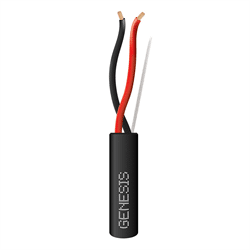 Genesis 16/2 Stranded Audio Speaker Wire 500FT/152m Box, FT4 CMR, Black (GEN-52505508)