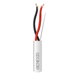 Genesis 16/2 Stranded Audacious Prem Audio Wire 500FT/152m Box, FT4 CMR, White (GEN-54735501)