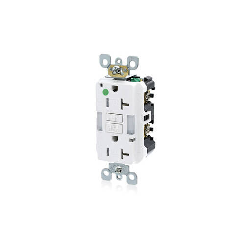 Leviton 20A SmartlockPro Tamper-Resist GFCI Receptacle/Outlet (GFNL2-HGW)