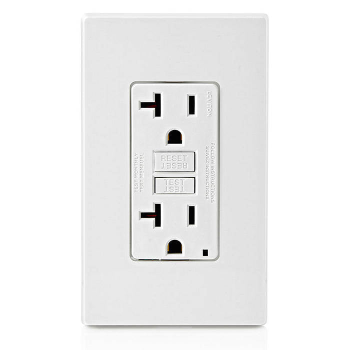 Leviton SmartockPro Slim GFCI Receptacle / Outlet, White (GFNT2-W)