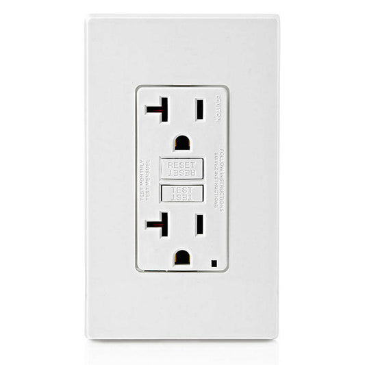Leviton SmartockPro Slim GFCI Receptacle / Outlet, White (GFNT2-W)