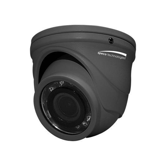 Speco 4MP HDTVI Mini IR Turret with 2.9mm lens , Grey, TAA (SPE-HT471TG)