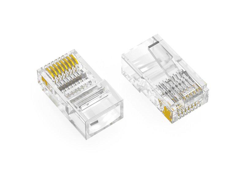 Fiche Axiom RJ45 Cat6 UTP, fil plein/toronné, 50 microns, paquet de 100