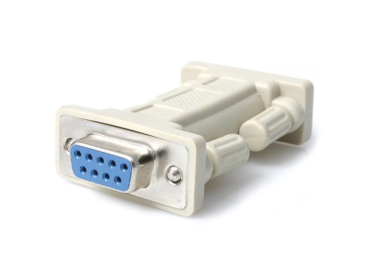 Adaptador de módem nulo serie RS232 DB9 de Startech.Com - F/F - Modo nulo