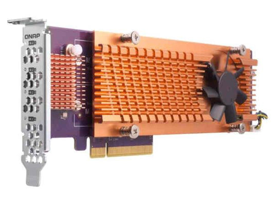 Carte d'extension Qnap double SSD M.2 PCIe ; prend en charge jusqu'à deux SSD M.2 2280
