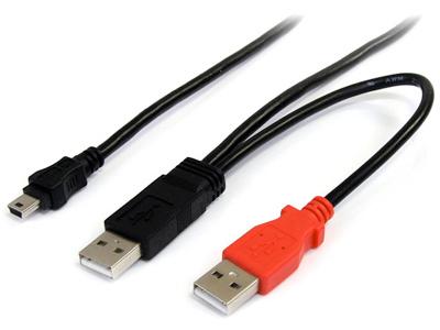 Cable USB en Y de 90 cm para disco duro externo (USB A a USB M) de Startech.com
