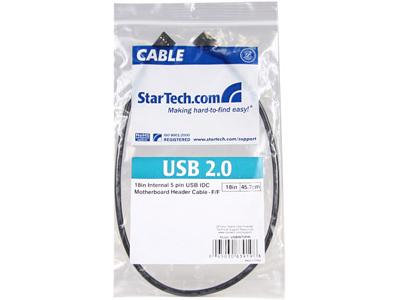 Startech.Com 5 Pin Usb 2.0 Header - 18 In Usb Idc Motherboard Head