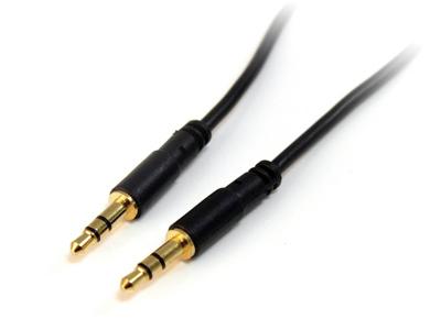Cable de audio Startech.Com de 3,5 mm (1 pie) (0,3 m) - Cable de audio delgado de 3,5 mm