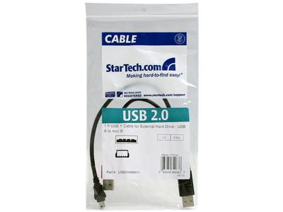 Câble USB en Y Startech.Com (30 cm) pour disque dur externe (USB A vers USB M)