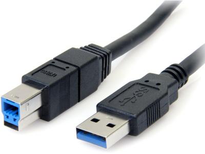 Cable USB 3.0 SuperSpeed ​​A a B (2 m) de Startech.Com, color negro