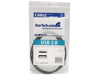 Startech.Com 3 Ft Black Usb 2.0 Extension Cable A To A - M/F - 3 F