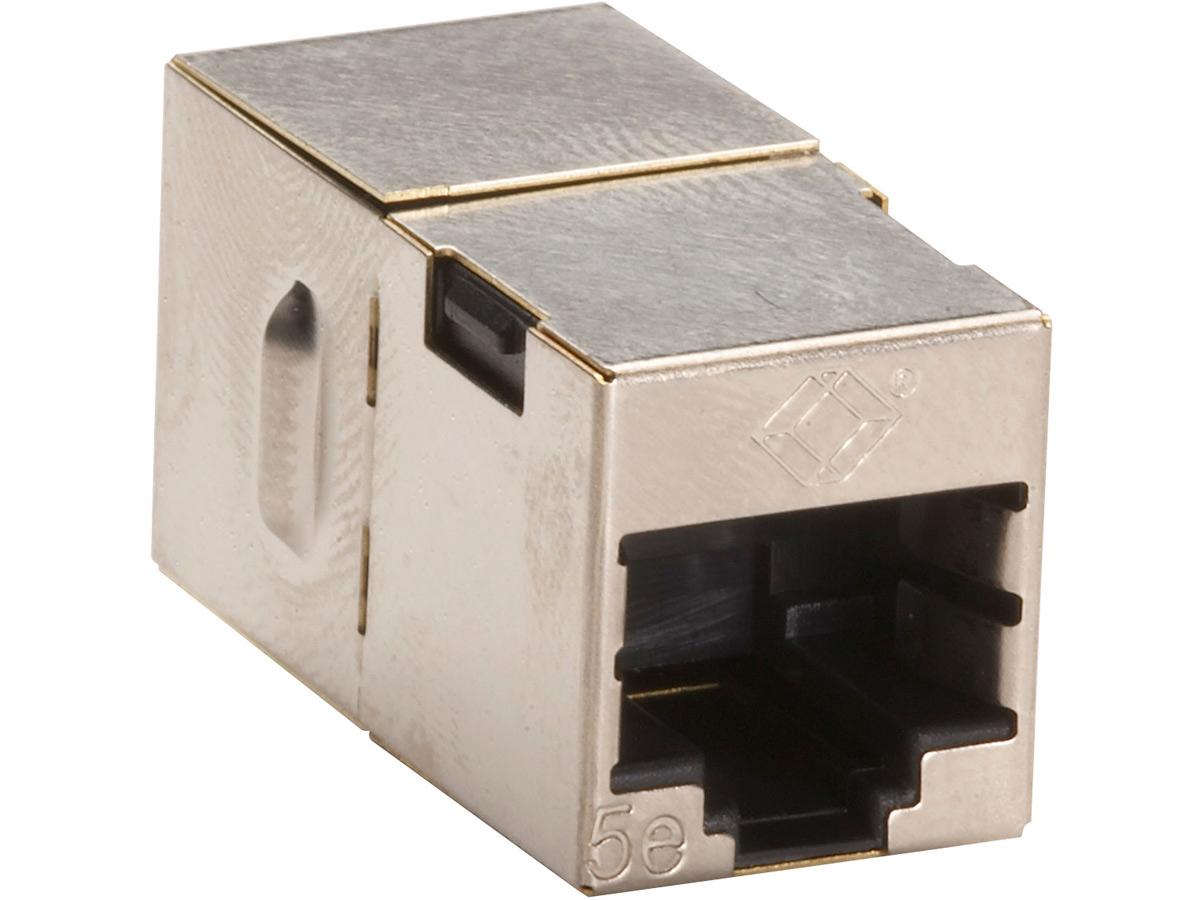 Black Box Corp Cat5E Shielded Cross-Pin Coupler Silver