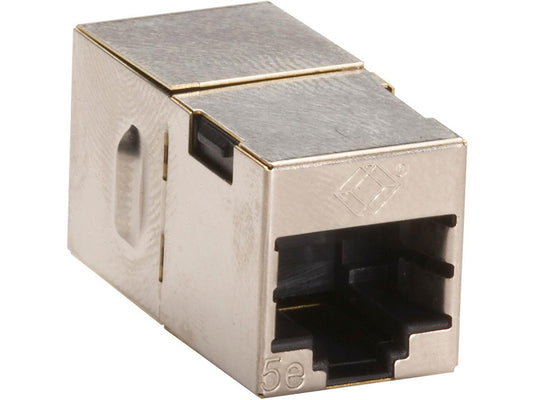 Black Box Corp Cat5E Shielded Cross-Pin Coupler Silver