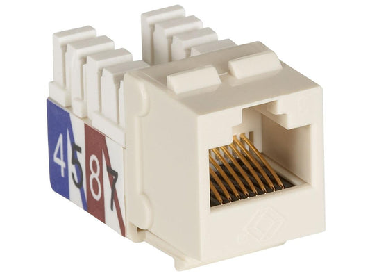 Prise Keystone non blindée Cat3 de Black Box Corp pour bureau, blanche