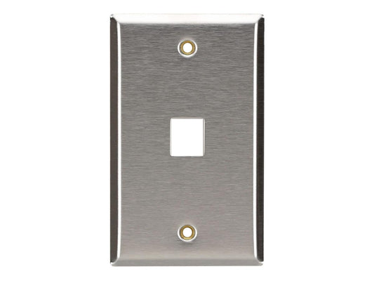 Placa de pared de acero Black Box Corp Ess Keystone Singl Wp370