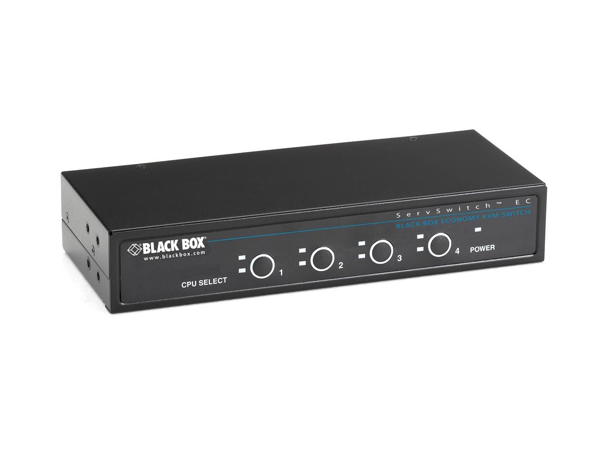 Conmutador KVM Black Box Corp de 4 puertos PS/2 para servidores y consolas
