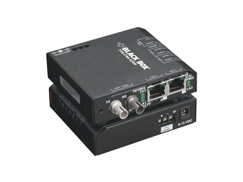Conmutador convertidor de medios reforzado de Black Box Corp 10/100