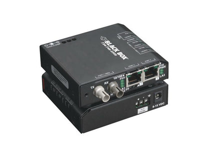 Conmutador convertidor de medios reforzado de Black Box Corp 10/100