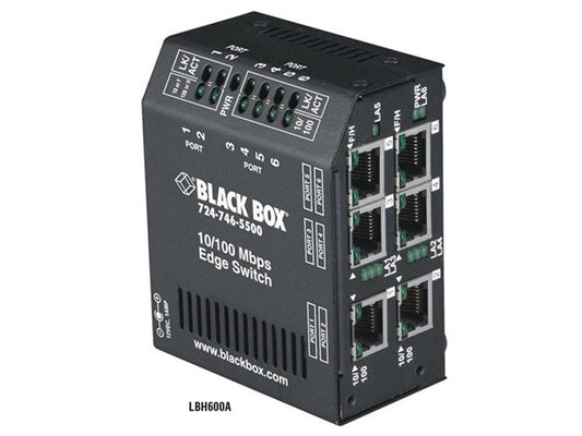 Conmutador Ethernet rápido industrial de 6 puertos Black Box Corp E